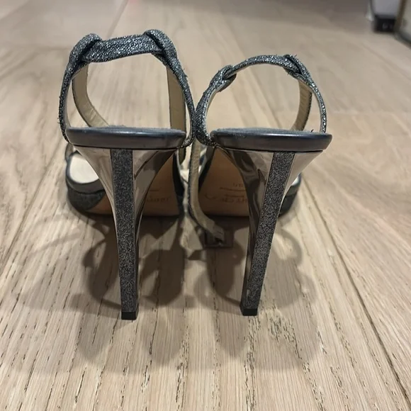 Jimmy Choo Black Stiletto Heels with Ankle Strap - Picture 3 of 4